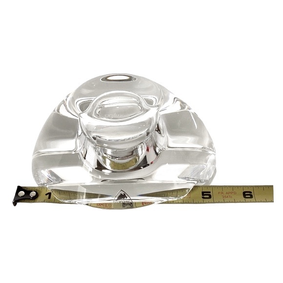 Orrefors Clear Crystal Oval Candlestick Tealight Holder Sweden Sticker Signed - Picture 12 of 14